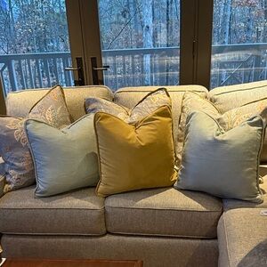 Set of six (6) custom pillow covers.